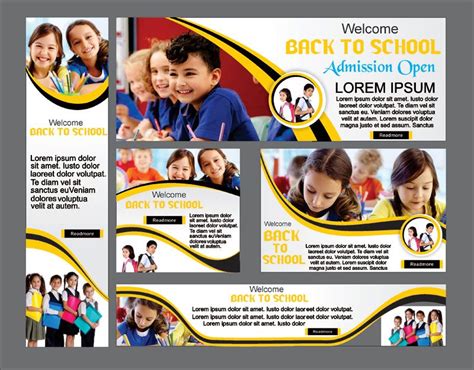 School Banner Vector | School banner, Banner design, Banner ads design