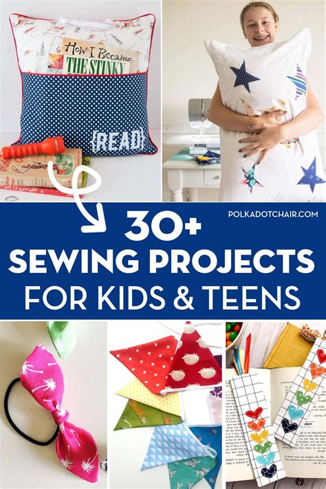 30+ Free Beginner Sewing Projects for Kids & Teens | Polka Dot Chair