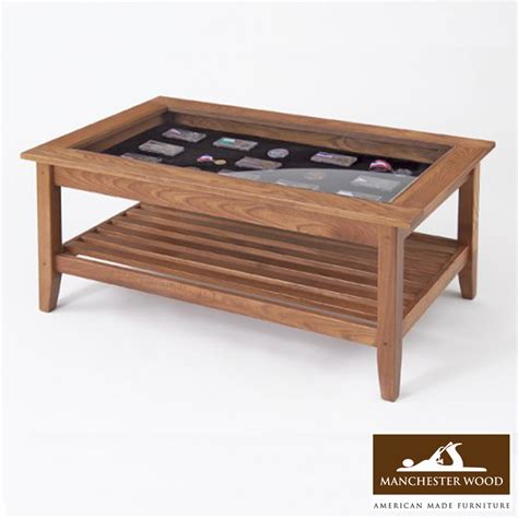 Wooden coffee table glass top | Hawk Haven