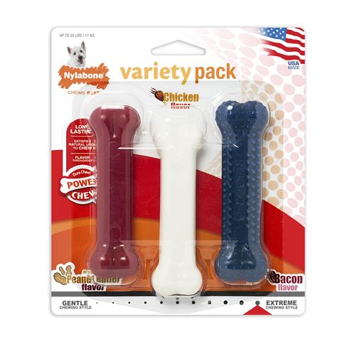 Nylabone Power Chew Long Lasting Dog Toys, Value Pack, Small - Walmart ...