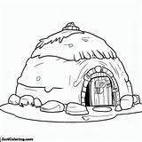 Igloo Is House Of Eskimo Coloring Page  For Kids – Smart sketch template