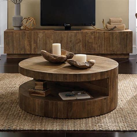 Weston Round Coffee Table | Round coffee table living room, Round wood ...