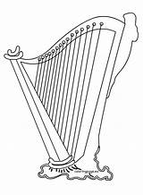 Irish Harp Clipart St Patrick’s Day – Coloring Page sketch template