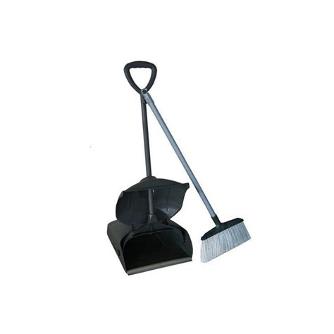 Plastic broom with Dustpan and Cover | Heavy-Duty Long Handle Broom ...