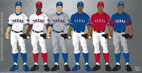 Texas Rangers 2012 Uniforms by JayJaxon on DeviantArt