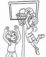 Girls Basketball Coloring Pages sketch template