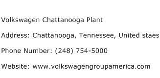 Volkswagen Chattanooga Plant Address, Contact Number of Volkswagen ...