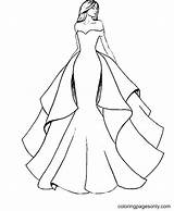 Dress Coloring Pages Printable For Free Download sketch template