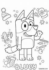 Bluey Winter coloring Page  BubaKidscom sketch template