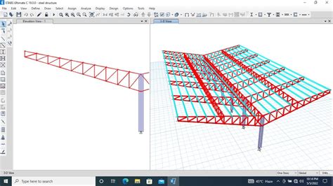 Cantilevered Steel Truss Design in ETABS | Cantilevered Steel Truss ...