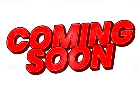 Coming soon 3d label promotion banner 19641473 PNG