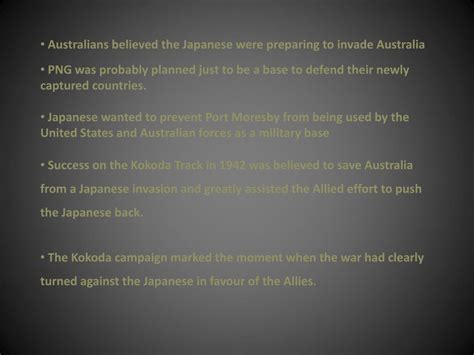 PPT - THE KOKODA CAMPAIGN PowerPoint Presentation, free download - ID:3176905