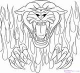 Panther Panter Pantera Ausmalbild Colorear Felino Luipaard Kleurplaat  sketch template