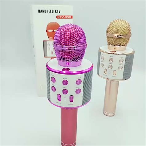 Wireless Kids Karaoke Microphone With Blu Speaker,Portable Handheld Karaoke Player For Home ...