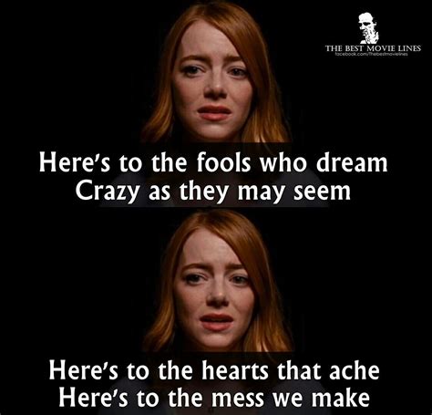 La La Land 2016 Emma Stone Ryan Gosling | Best movie lines, Movie quotes, Movie lines