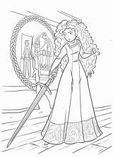 Merida And Her Royal Sword  Brave Coloring Pages sketch template