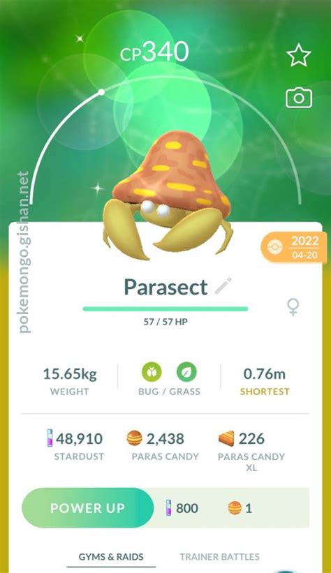 Shiny Parasect - Pokemon Go