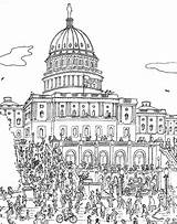 Capitol Building Coloring Page sketch template