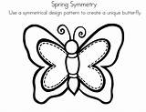 Butterfly Symmetry Activity Sketch Coloring Page sketch template