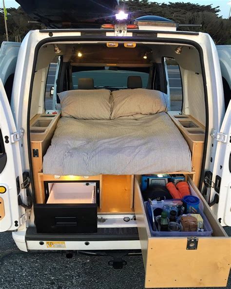 9 DIY Ford Transit Connect Camper Van Conversions | Ford transit ...