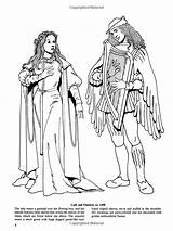 Poor Tudor Men And Women Colouring Pages Page 3 Sketch Color sketch template