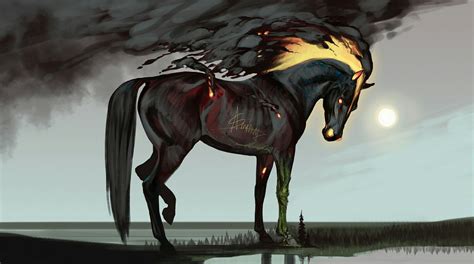 The Dark Horse | Сказочные существа, Животные, Милые рисунки