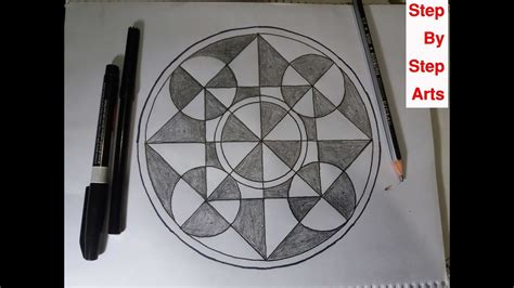 How To Drawing Circles geometrical shapes step by step arts on line ...