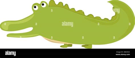 Green crocodile, illustration, vector on white background Stock Vector Image & Art - Alamy