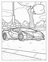 Car Coloring Pages Lamborghini sketch template