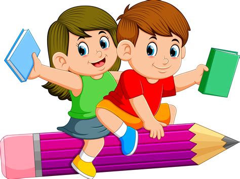 Download Children Courses - Kids Flying On Pencil Clipart (#4873014) - PinClipart