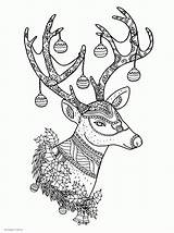 Wide Christmas Coloring Pages Reindeer sketch template