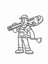 Plumber coloring Pages sketch template