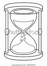 Hourglass Linear Stock Illustration Coloring Pages เวกเตอร์สต็อก ปลอด  sketch template