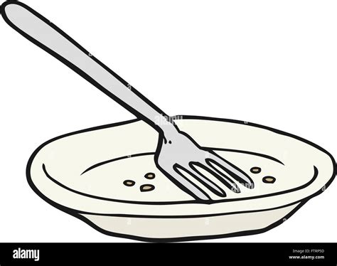 freehand drawn cartoon empty plate Stock Vector Art & Illustration ...