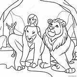 Daniel And The Lions Den Coloring Page 38073 30109 sketch template