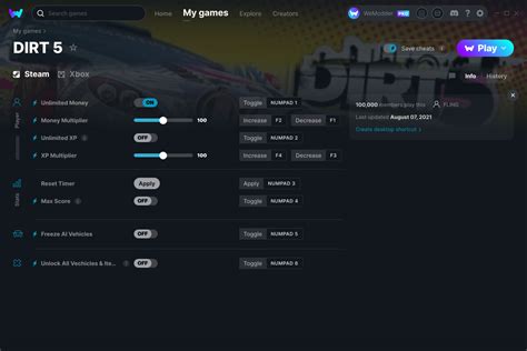 DIRT 5 Cheats and Trainer for Xbox - Trainers - WeMod Community