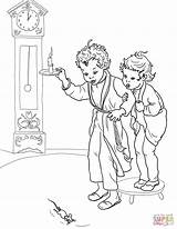 Hickory Dickory Dock coloring Page  Free Printable Coloring Pages sketch template
