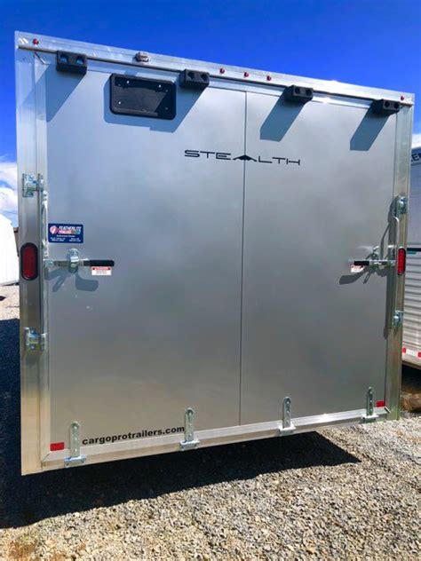 2018 Alcom C8x20 Enclosed Trailer Back Side Closed Ramp View – Featherlite of Reno