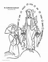 St Catherine Laboure Story And Coloring Page  Sophia Teachers sketch template