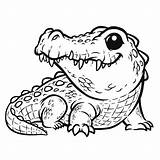 Premium Vector  Cartoon crocodile coloring Book For Kids sketch template