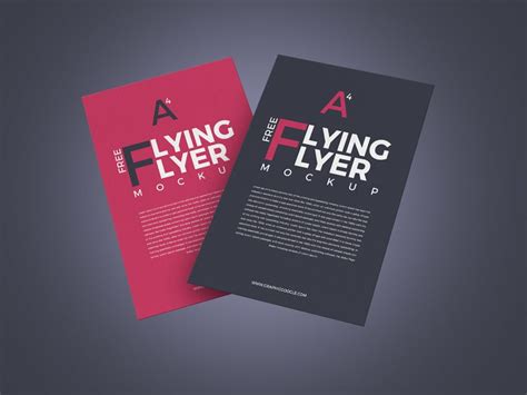 Free 2 Flying Flyer Mockup – BestMockup.com