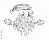 Santa Beard Coloring Pages sketch template