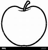 Eat Apple Clipart For Coloring sketch template