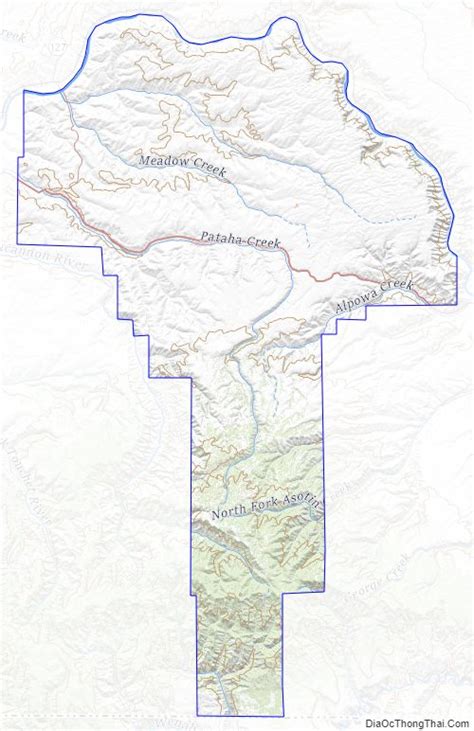 Map of Garfield County, Washington - Địa Ốc Thông Thái