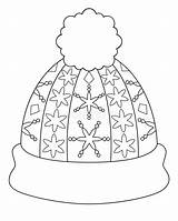 Winter Hat Coloring Sheet Pages sketch template