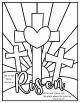 Easter Cross Coloring Pages sketch template