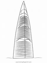 Petronas Skyscraper Rascacielos Burj Khalifa Buildings Edificios  sketch template