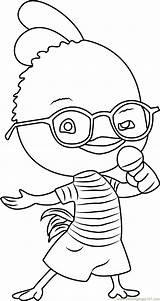 Chicken Little Singing Song Coloring Page For Kids  Free sketch template