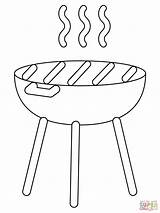 Grill Coloring Clipart Pages Bbq Clip Color Kids Grilling Food Crafts  sketch template
