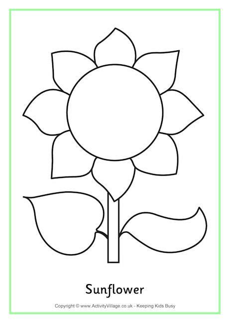Activity Village | Sunflower template, Sunflower crafts, Sunflower coloring pages